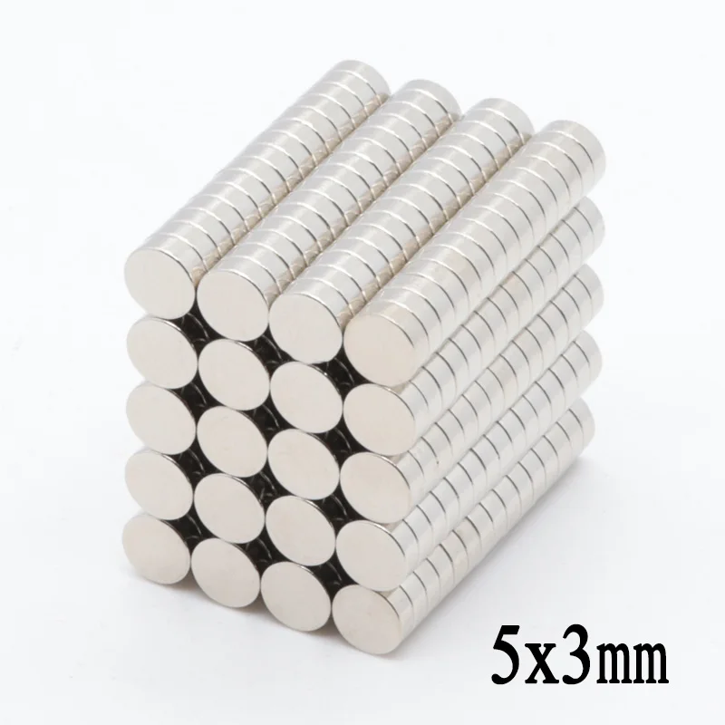 

500Pcs 5x3 mm Neodymium Magnet Permanent N35 NdFeB Super Strong Powerful Small Round Magnetic Magnets Disc 5mm x 3mm