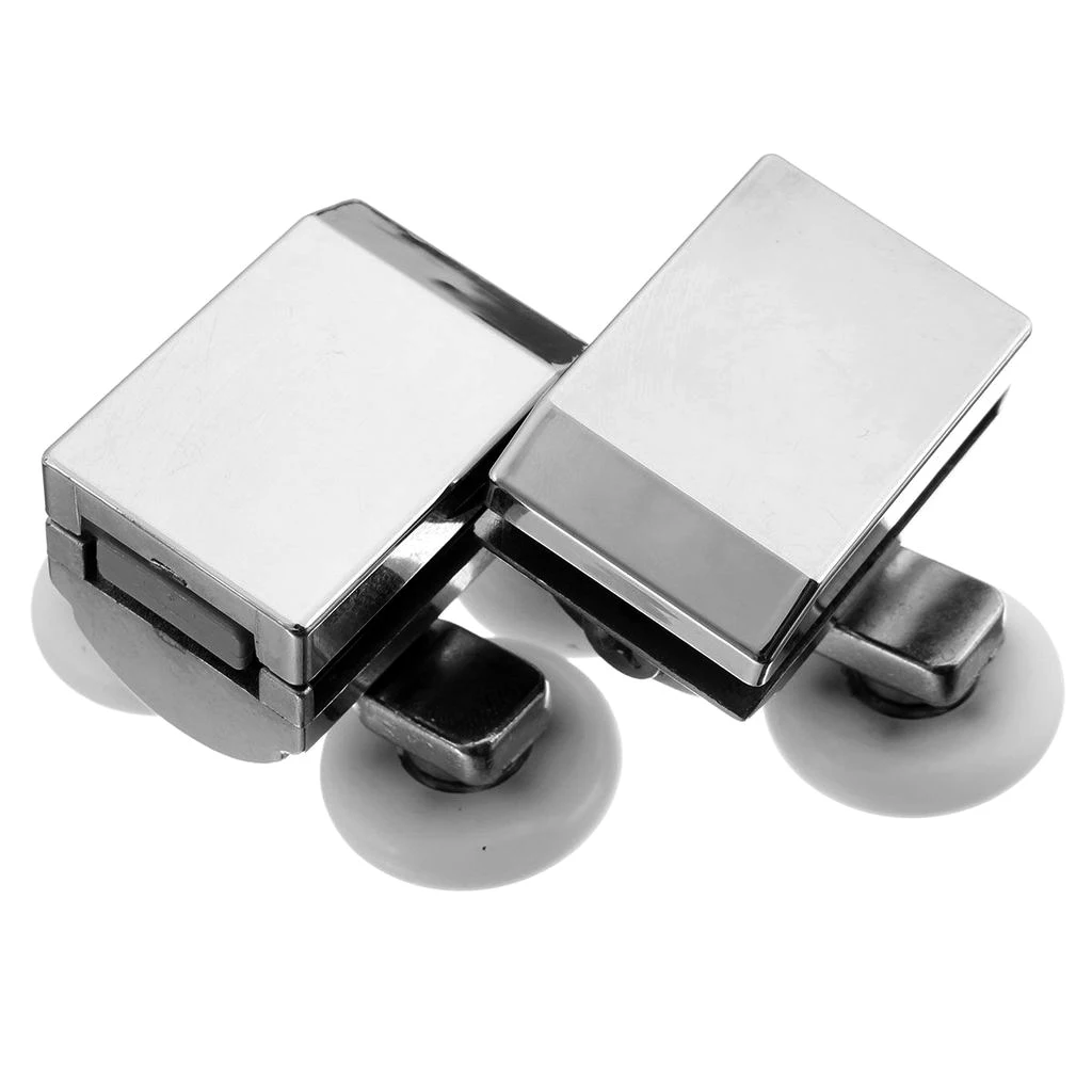 2Pcs Double Sliding Shower Glass Door Upper Rollers Wheel Runners DIY 23mm