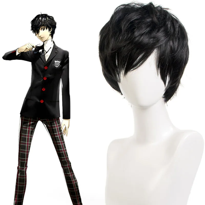 Coshome Anime Persona 5 Futaba Sakura Cosplay Wigs Haru Okumura Kurusu Akira Joker Wig Hallowen Party Peluca (17)