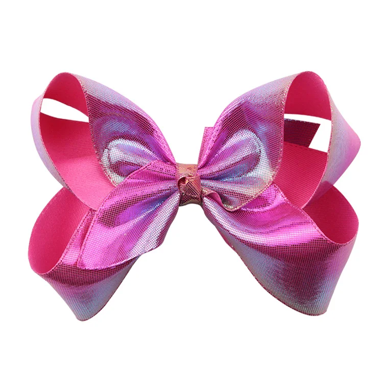 1piece JoJo Clip Mermaid Large Rainbow Glittering Gradient Hair Bows With Clips For Kids Girls Hairpins Handmade Hair Accessory (3)
