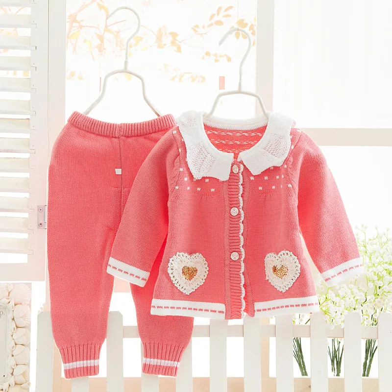 baby girls clothes 2016 Spring girls sweater suits set casual cotton