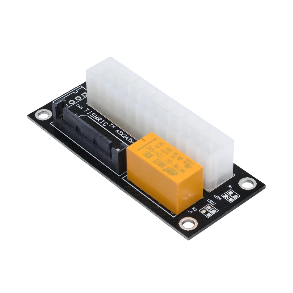 TISHRIC для BTC Майнер черный ATX 24Pin к Molex SATA двойной блок питания синхронизация стартер