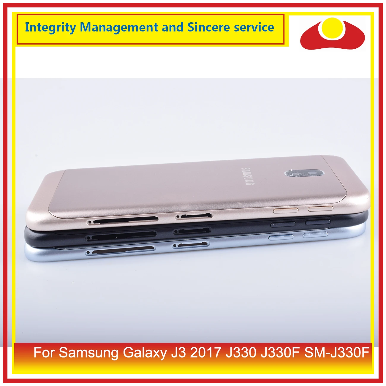 Для Samsung Galaxy J3 J330 J330F SM-J330F корпус батарея Дверь задняя крышка чехол Корпус J330 Замена