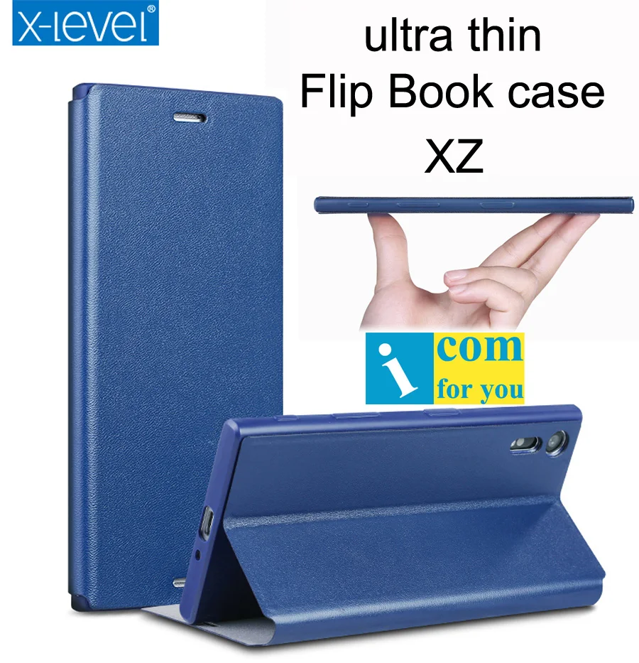 

X-Level Book Flip Leather Case Cover For Sony Xperia XZ X Level Fibcolor Ultra thin Wallet Stand holder F8331 F8332