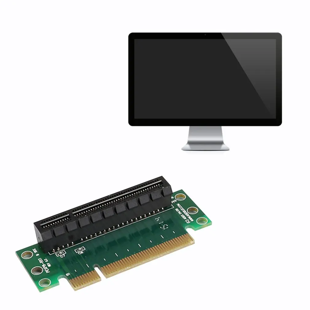 

PCI- Express 8x Riser Card 90-degree Right-angle Adapter Card 1U Height Computer Server PCIe Socket Adapter
