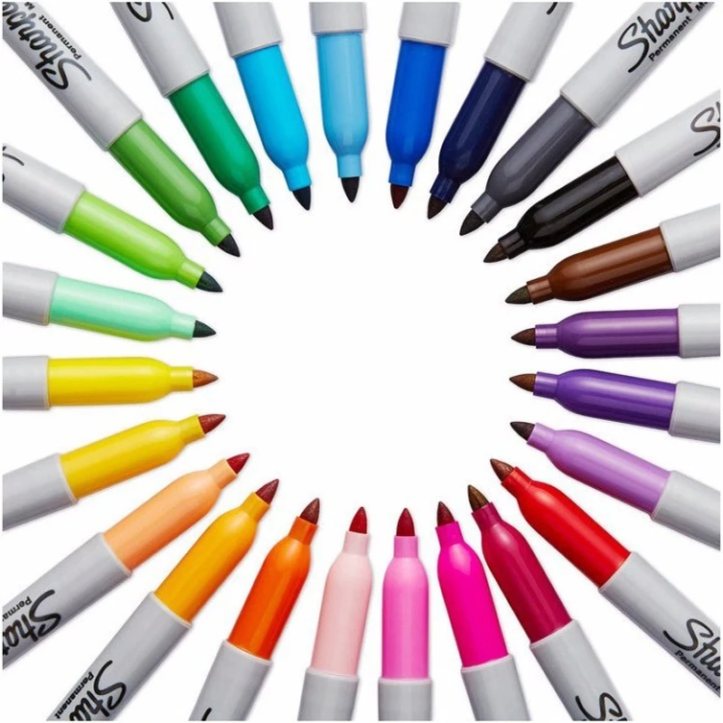 12/24 цветов перманентные Маркеры s Sharpie тонкие точечные ручки (космический цвет)