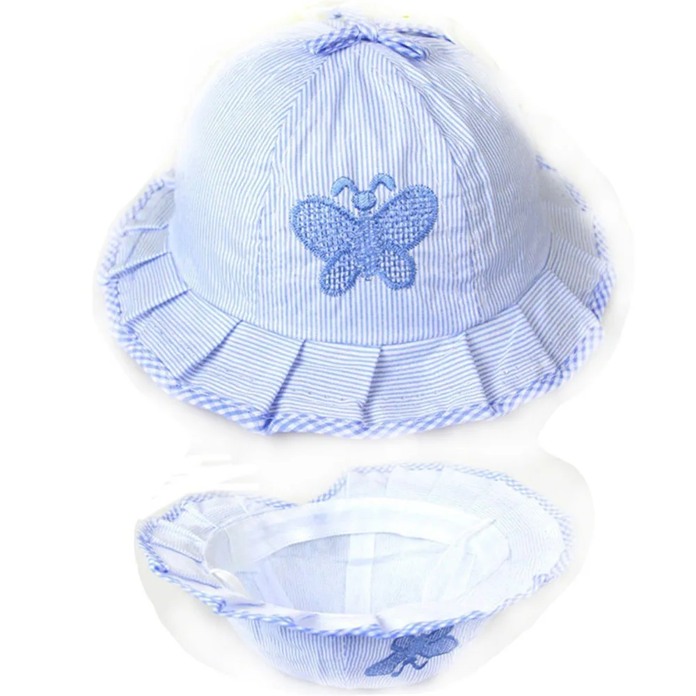 

1pc New Arrival Kids Cotton Baby Hats For Girls Boys Bow-knot Infant Sun Hats Kids Butterfly Printed Hats