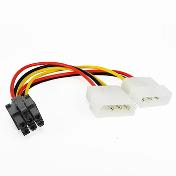 

PCI Express 6 Pin To Dual 4 Pin Molex IDE Graphics Card Power Cable Adapter