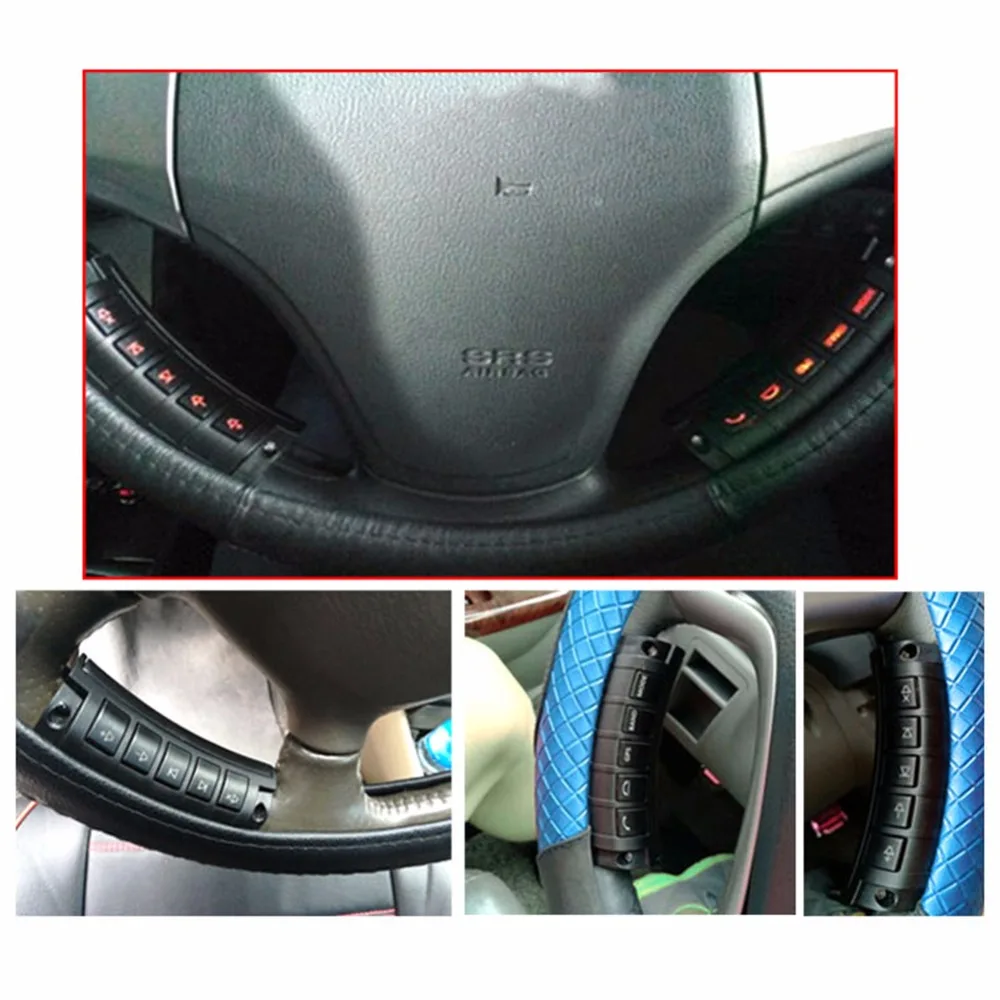 Controlador de volante inalámbrico multifunción Universal botones de navegación de DVD luminosos accesorios para coche