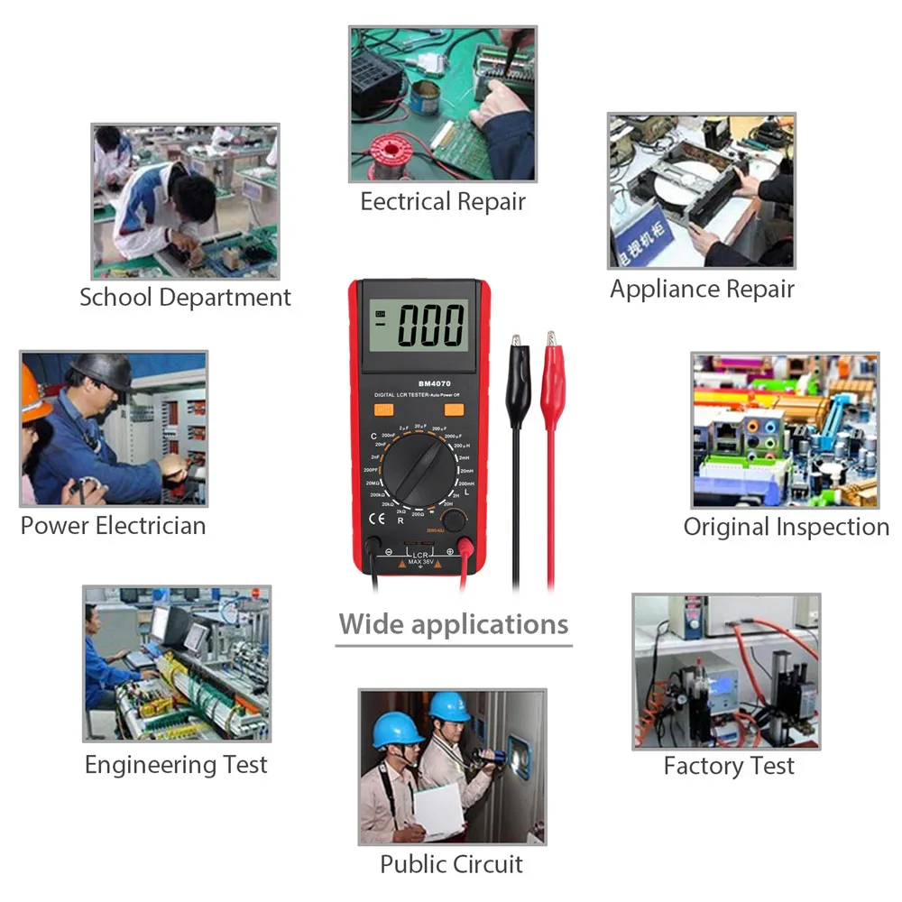 Kopen Proster Digitale Professionele Inductantie capaciteit Meter LCR Meter 1999 graven Low Power Indicatie Elektrische Handheld Tester
