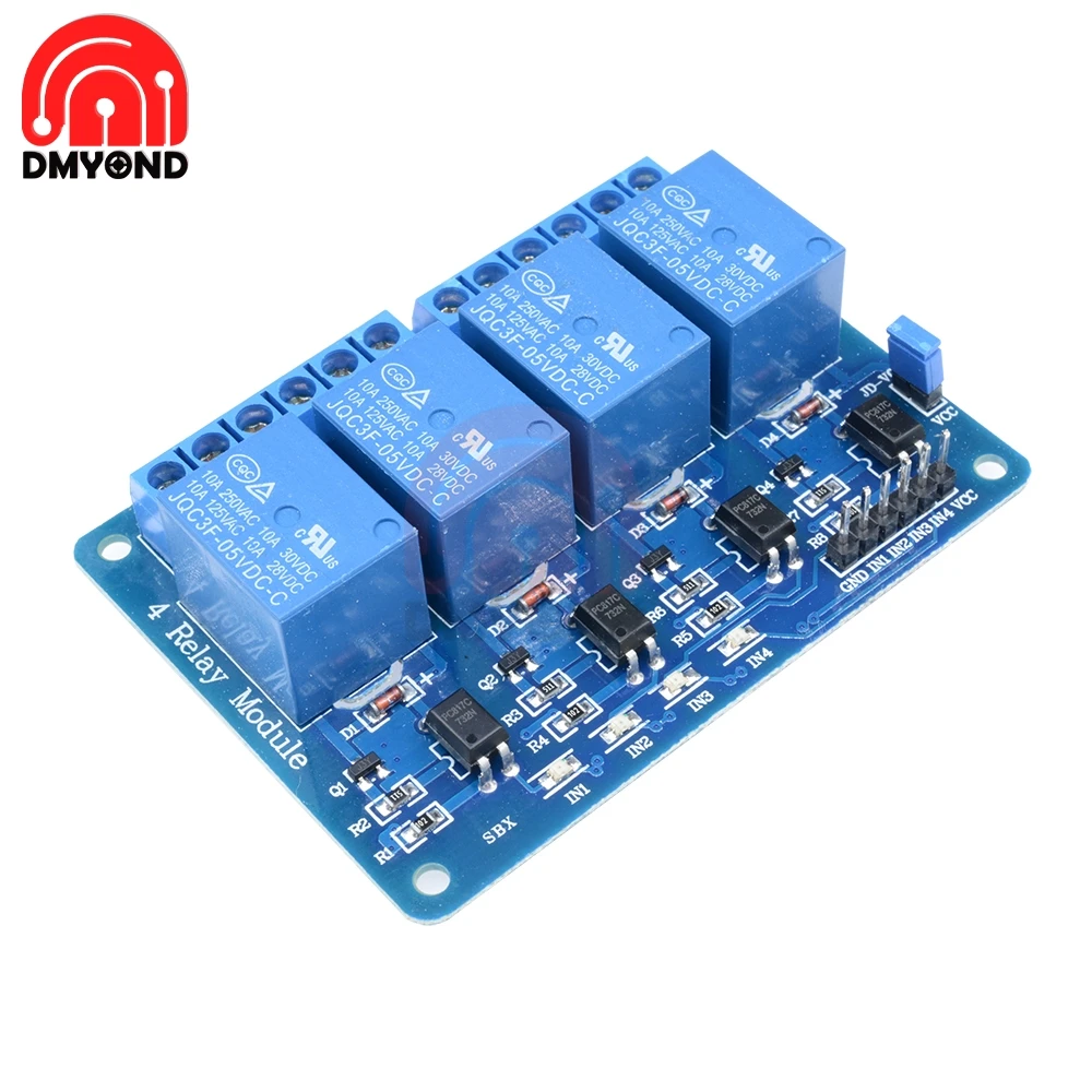 4 канальный Релейный модуль постоянного тока 5 В плата управления реле для Arduino с