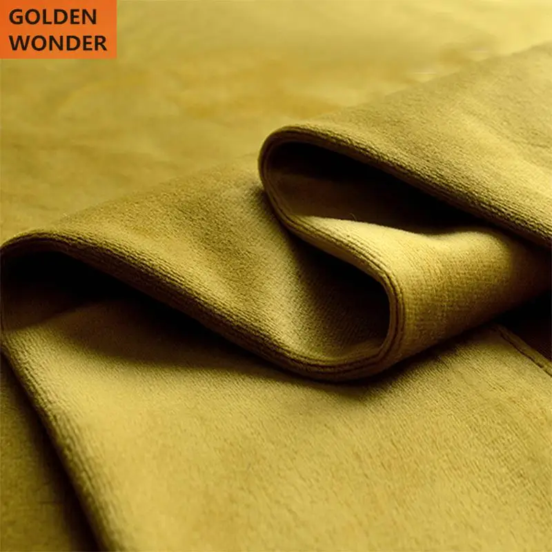 Современная роскошная желтая золотистая бархатная занавеска s для гостиной простая спальная занавеска