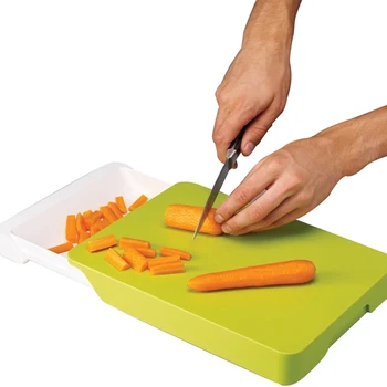 

New Flexible Plastic Cutting Board With Drawer Storage Multifunctional Chopping Board Antibacterial Double Layer Kitchen Board
