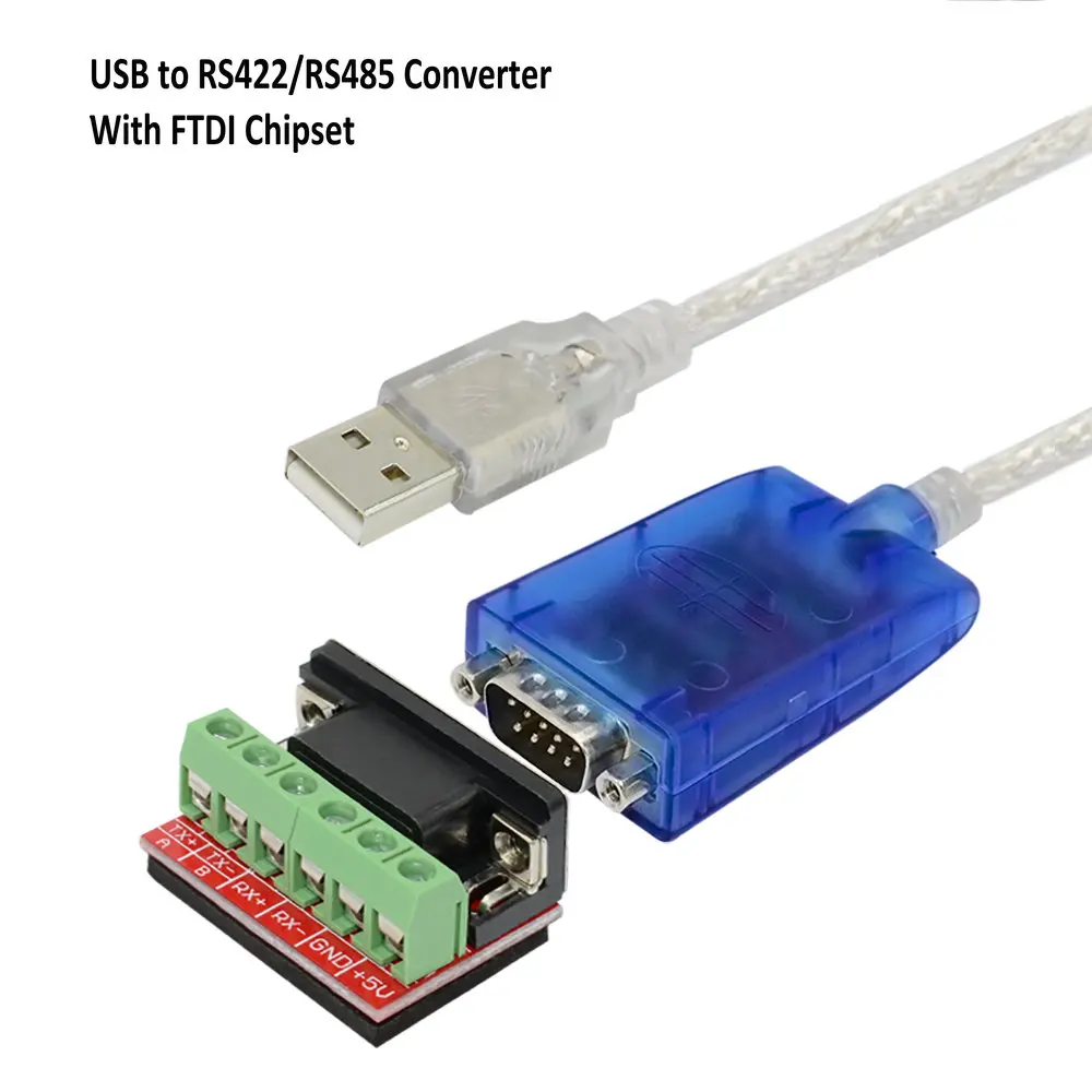 

16.4ft/5M USB 2.0 to RS-485 RS-422 DB9 COM Serial Port Device Converter Adapter Cable, Support Windows 10, 8, 7, XP and Mac