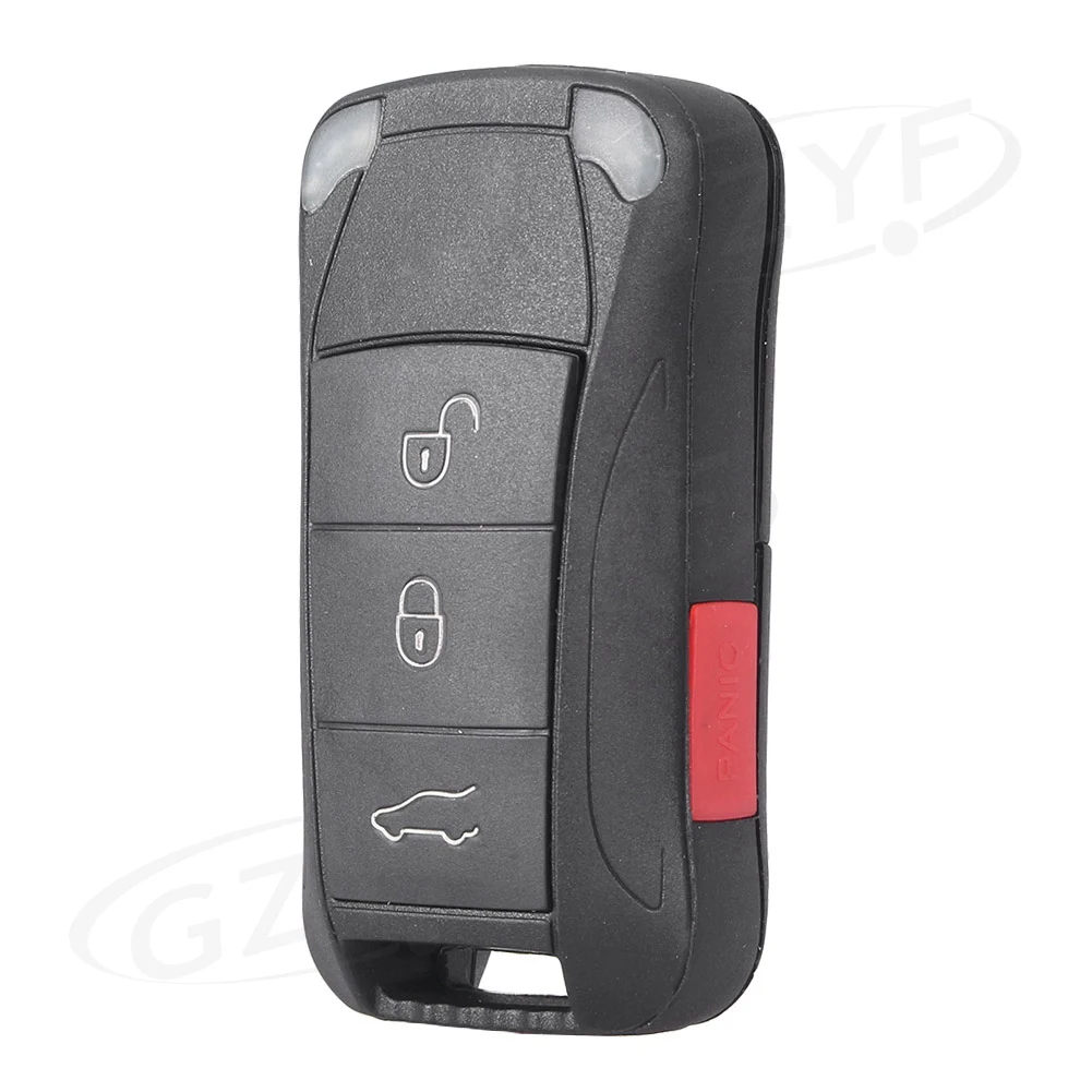 

For Porsche Cayenne 2003-2011 3 Buttons with Panic Remote Shell Fob key Case