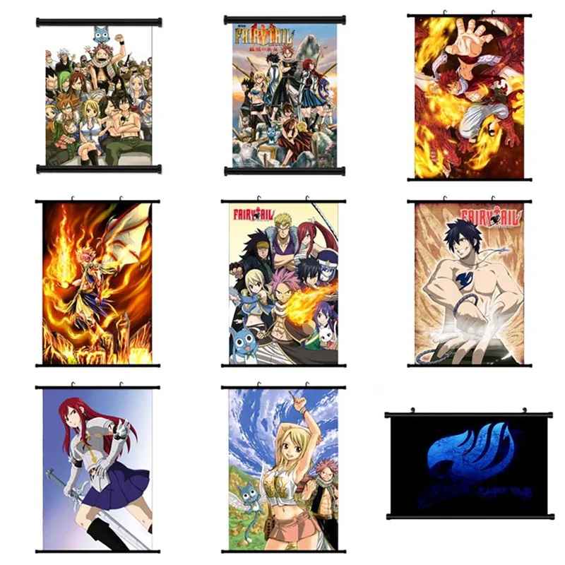 

Anime Poster Hot Fairy Tail Anime Manga Wall Scroll Home Decoration Japanese Cartoon 30*45cm