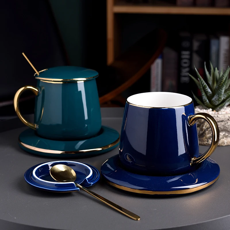 

Northern European Ceramic Coffee Cup Plate Set Household European Small Luxury Tea Office Tea Set Drinking Ins Coffee Cup