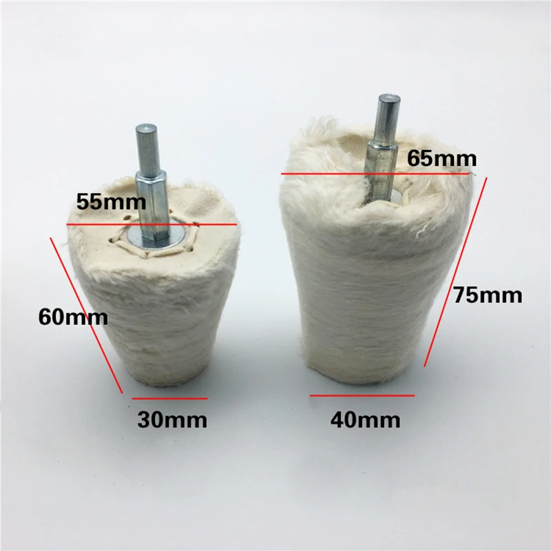 Drilling And Polishing Wheel 7 Pieces Of White Polishing Mop Wheel Cone/T-Shaped Wheel Grinding Head Band 1/4 Handle Suitable
