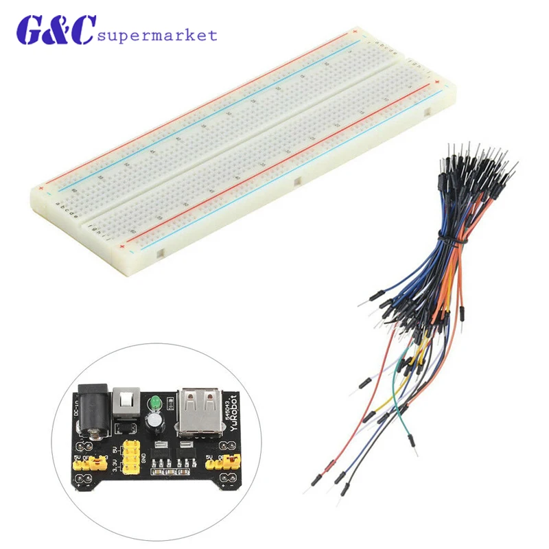 

1pcs NEW MB-102 MB102 Breadboard 830 Point Solderless PCB Bread Board Test Develop DIY