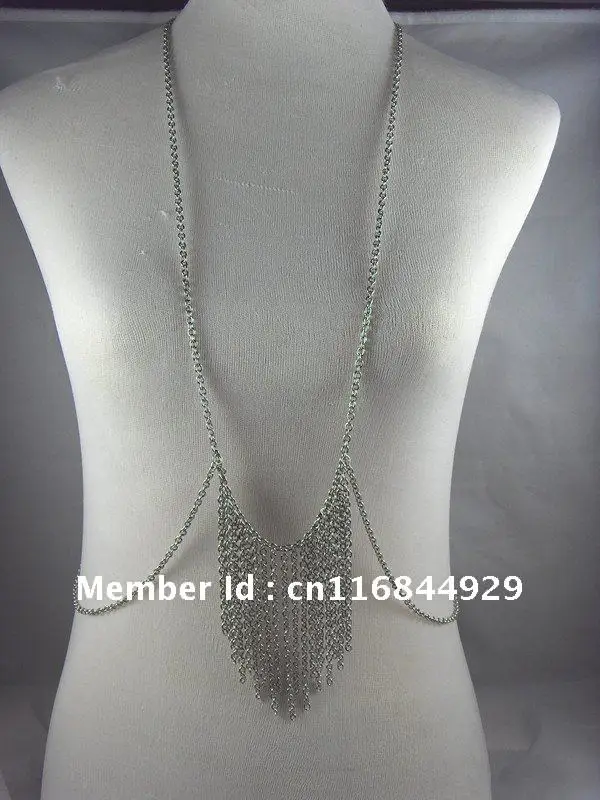 New Design Europe Fashion Body Chain Long Necklace Body Jewelry Women
