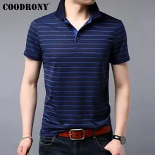 COODRONY Футболка мужская летняя мягкая крутая футболка с коротким рукавом Мужская Уличная Повседневная модная полосатая футболка Homme S95075