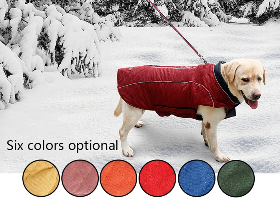 Зимняя одежда для собак, светоотражающий джаккет для маленьких, средних и больших собак, куртки для щенков, пуховое пальто для питомцев, зимняя одежда для французского бульдога