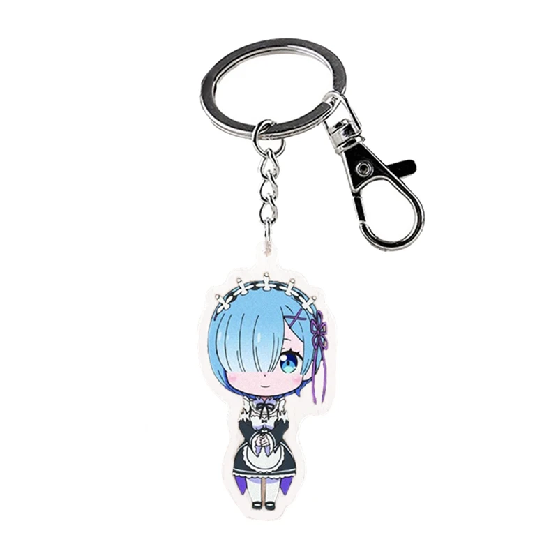 

1Piece Anime From Scratch Different World Acrylic Keychain Ramle Transparent Key Ring Pendant