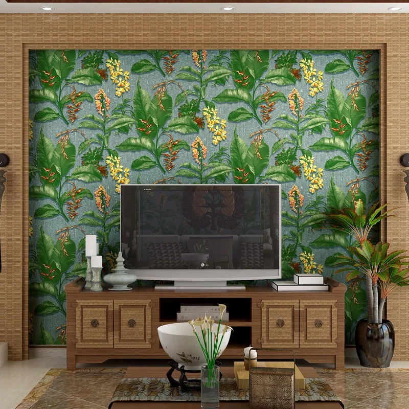 beibehang Asia retro pastoral flowers Wallpaper for Bedroom Living room papel de parede 3d wall-paper wall papers home decor