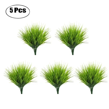 

5PCS/Set Artificial Grass Plant Decorative Plastic Fake Plant Fake Grass Plant For Home Decor Office Decoration 2019 New Arrival