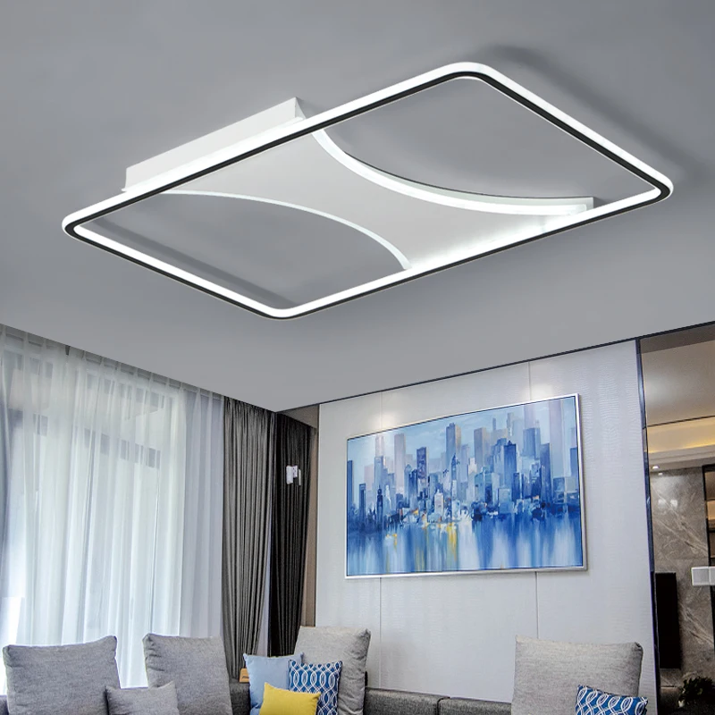 

LED Ceiling Lights For Living Room Bedroom Restaurant Study Room Home Deco Modern White Surface Mount Ceiling Lamp