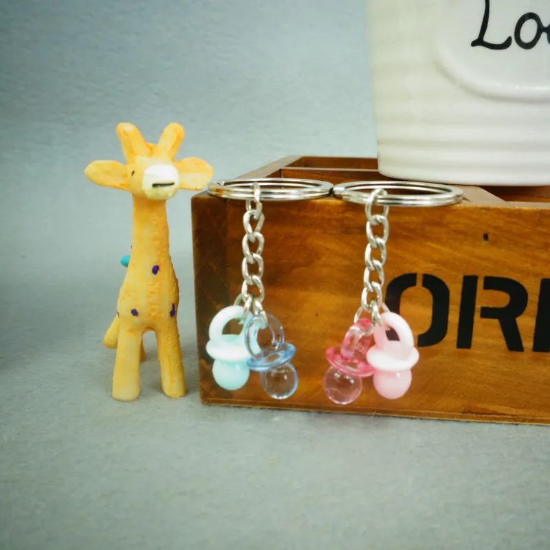 

24PC DIY first Birthday Gift Nipple Shape Keychain Key Accessories Party Favor Gift for Guest Baby Shower Wedding Noel souvenir