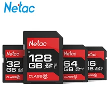 Netac P600 SD карты памяти 32 Гб SDHC/SDXC слот для карт памяти 64 ГБ, класс скорости 10 U1 высокое Скорость 80 МБ/с. 16 Гб 128 для Камера& DV& ноутбук