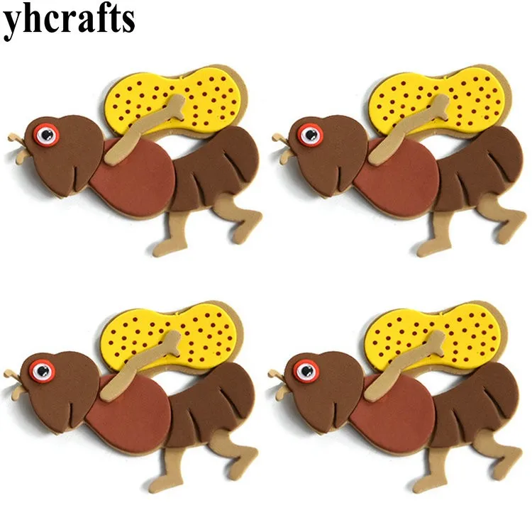 5 шт./лот краб пчелы Русалка Ant Омар Рыба кролик с рисунками бабочки, божьей коровки, пенная форма eva без наклейки для детской комнаты наклейки игрушка "сделай сам"