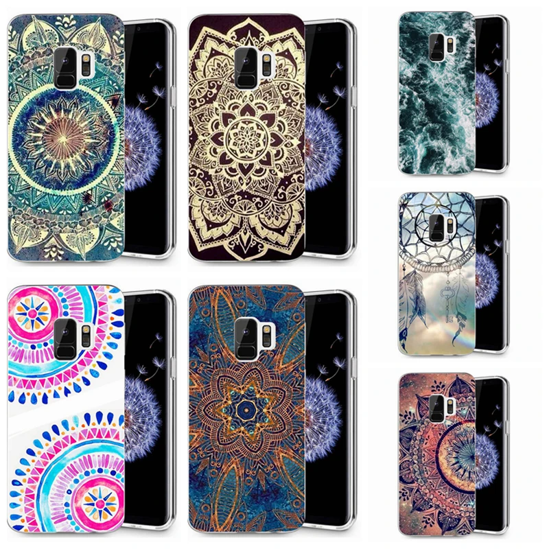 Coque для samsung Galaxy S3 S9 S9Plus S8 плюс S7 края Примечание 8 ТПУ кремния дизайн Мандала