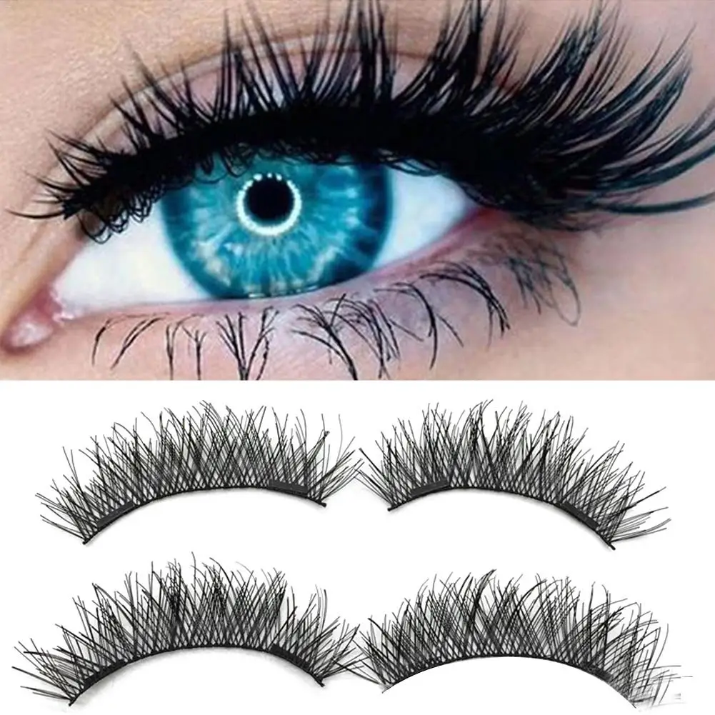 

4 PCS 3D Double Magnetic False Eyelashes Arc Invisible Natural Ultra-thin Fake Eyelashes Bling-bling Big Eyes