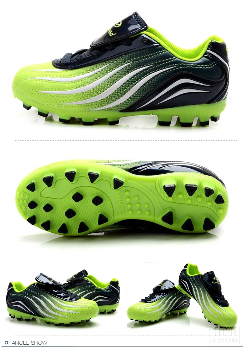 Бренд Tiebao высокое качество дети света AG подошвой обувь для футбола футбольные бутсы для мальчиков трава, спортивные Chuteira девочек Детские кроссовки