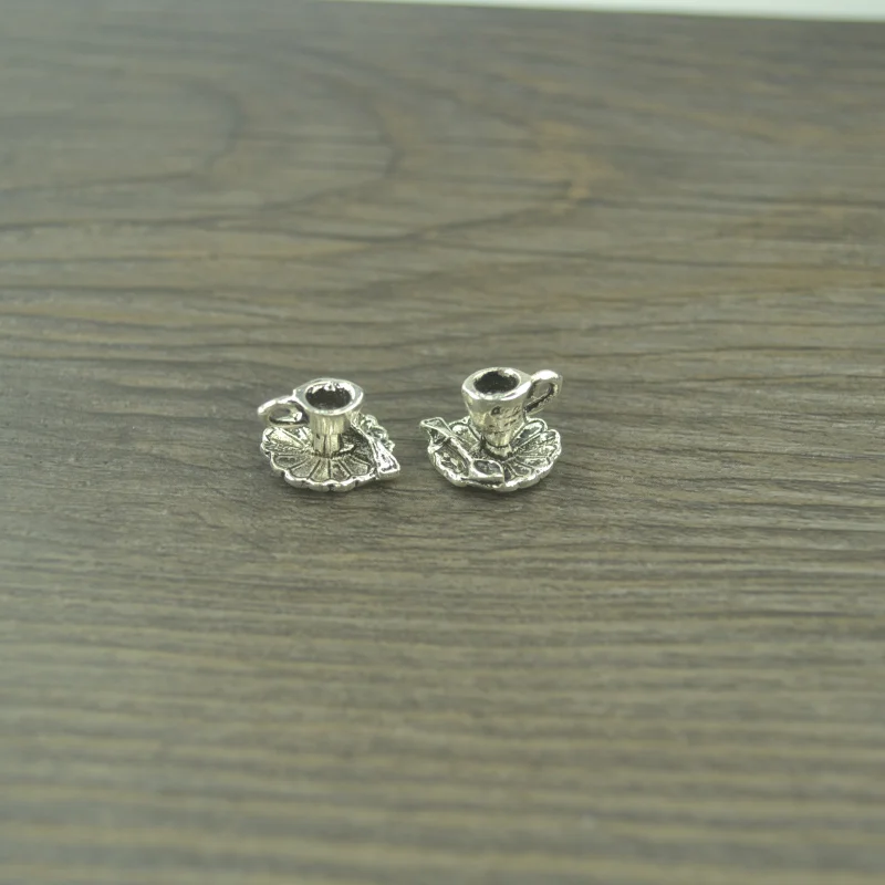

15 pcs vintage Tibetan Silver Plated cup Charms metal Pendants for Jewelry Making DIY Handmade Craft 10*13 mm 4106C