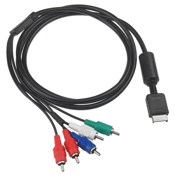 

H 5pcs HD TV Component Composite Audio Video AV Cable Cord for PS2 PS3