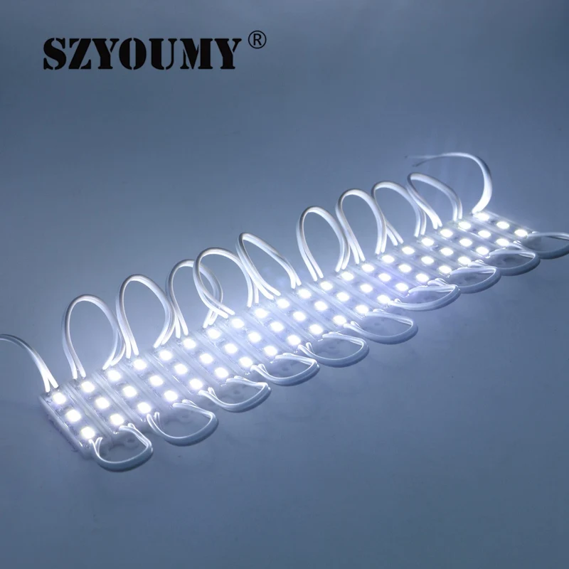 Szyoum супер мини DC12V 5050 3 светодиодный модули зеленый/красный/синий/белый/теплый белый IP65 Водонепроницаемый 39X10 мм Размеры