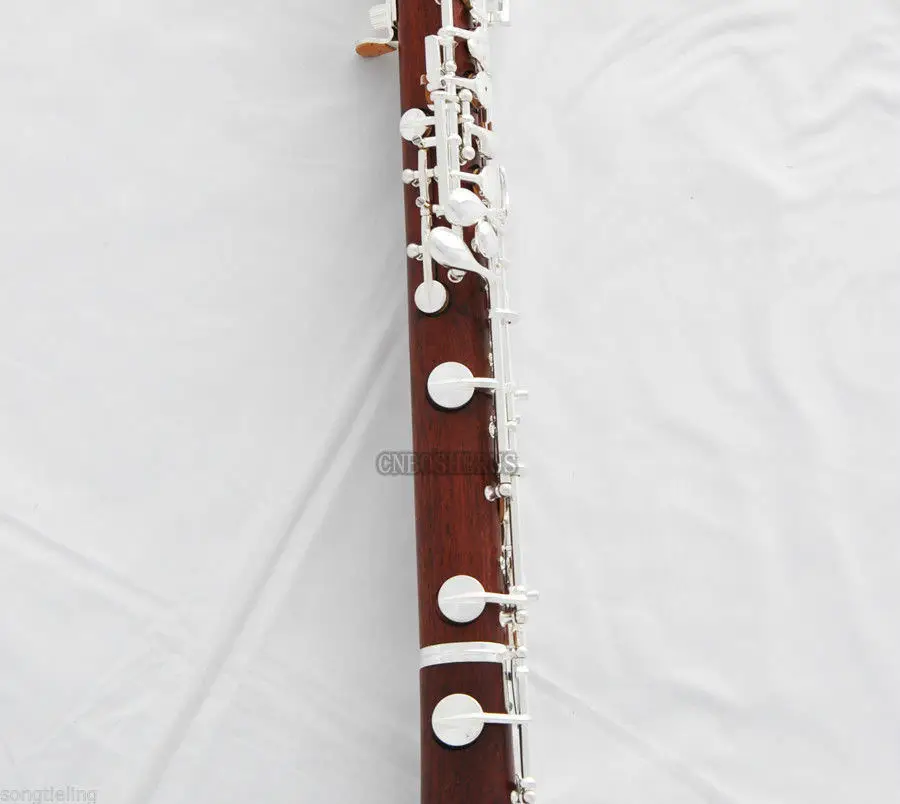 Профессиональная Роза деревянный материал oboe посеребренный C Ключ Деревянный чехол