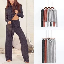 Комплект из 2 предметов для тренировок в стиле «ленивый»: укороченная толстовка с капюшоном+ спортивные штаны, повседневный спортивный костюм для женщин, спортивная одежда для фитнеса