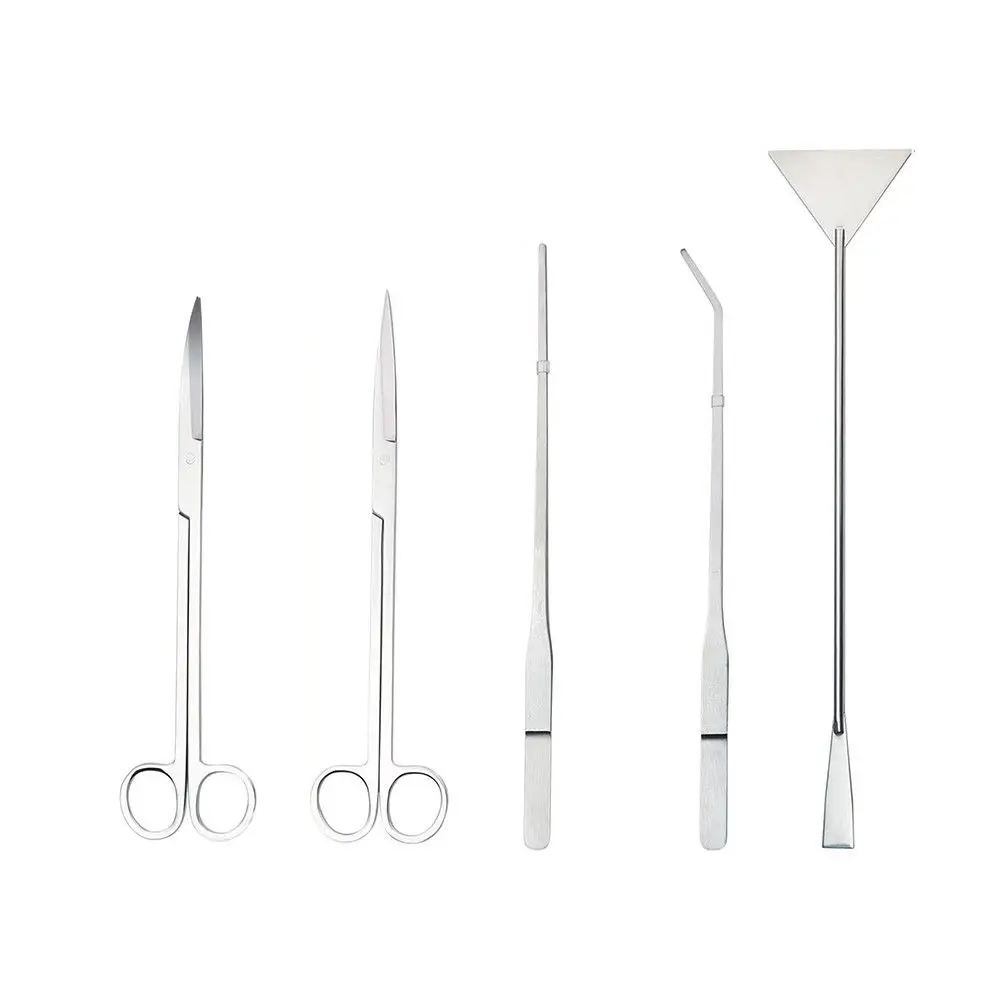 3/5Pcs Aquarium Tools Kit Aquascaping Tank Aquatic Plant High Quality Tweezers Scissors Stainless Steel Maintenance Tool