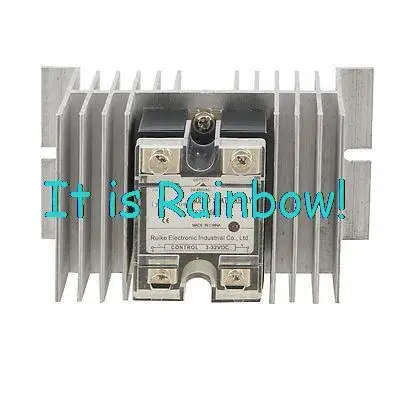

Free Shipping DC-AC 3-32VDC 24-480VAC Solid State Relay SSR 25A SSR-25DA w Heat Sink