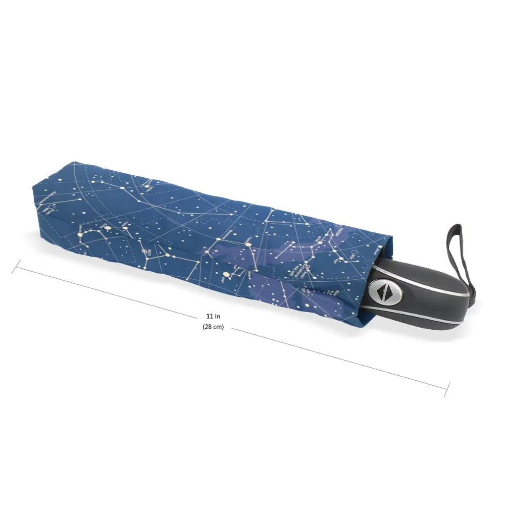 Креативный автоматический 12 Созвездие Вселенная Галактика космический зонтик с рисунком звезд Звездная карта звездное небо складной зонтик для женщин