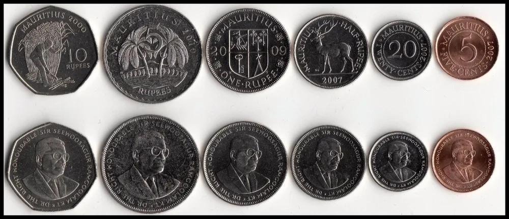 Set 6pcs Mauritius Coins Sets Beautiful Africa 100% real and Original Coin for Collection UNC New | Дом и сад