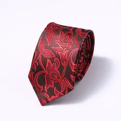 Роскошные 6 см Для Мужчин's рисунком Галстуки для Для мужчин; тонкие галстуки полиэстер жаккардовые узкий галстук свадебные Узкие галстуки