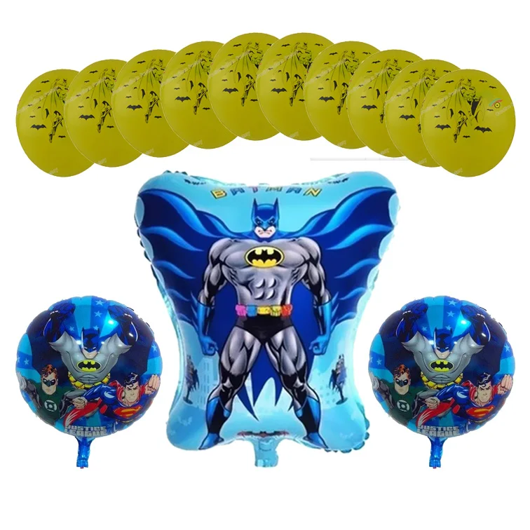 

13pcs/lot The Avengers Batman Balloons Foil Balloon Latex Balloons Party Supply Toys For Kids Inflatable toys