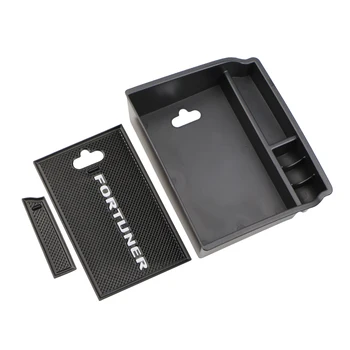 

Car Armrest Storage Box Center Console Bin Glove Tray Holder Case Fit for Toyota Fortuner An160 2016 2017 2018 Accessories