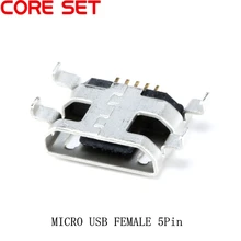 100 шт. Micro USB 5Pin 5P разъем MINI USB SMD DIP Female