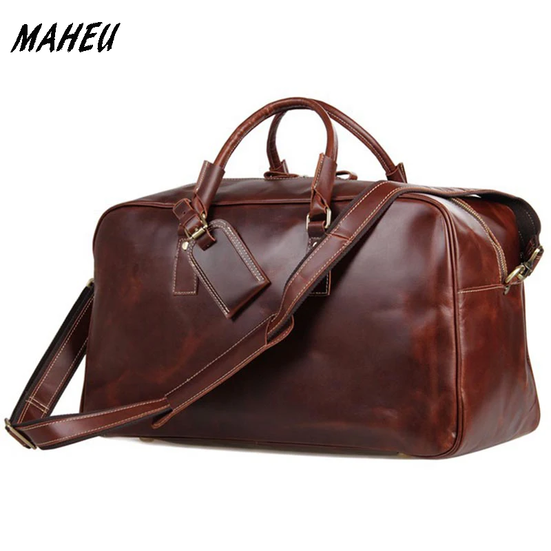 real leather overnight bag
